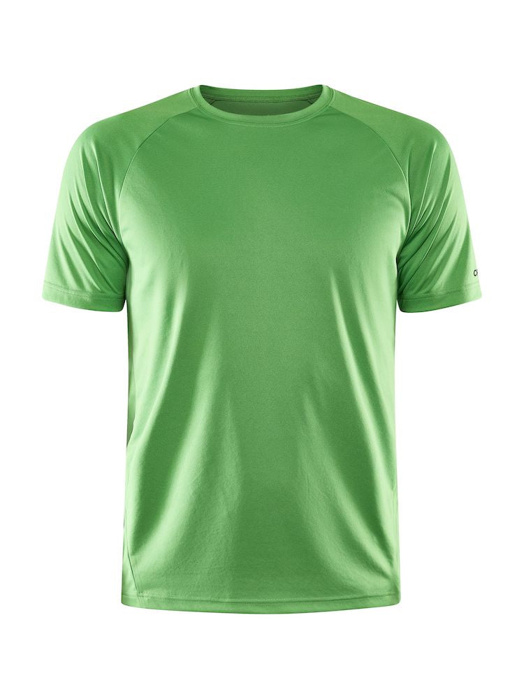 Green athletic t-shirt with short sleeves and a classic crew neck.