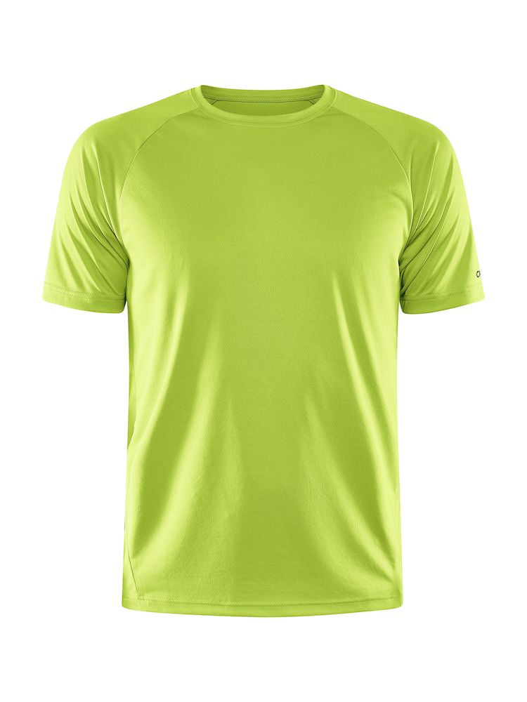 Bright green athletic t-shirt with raglan sleeves on a white background.