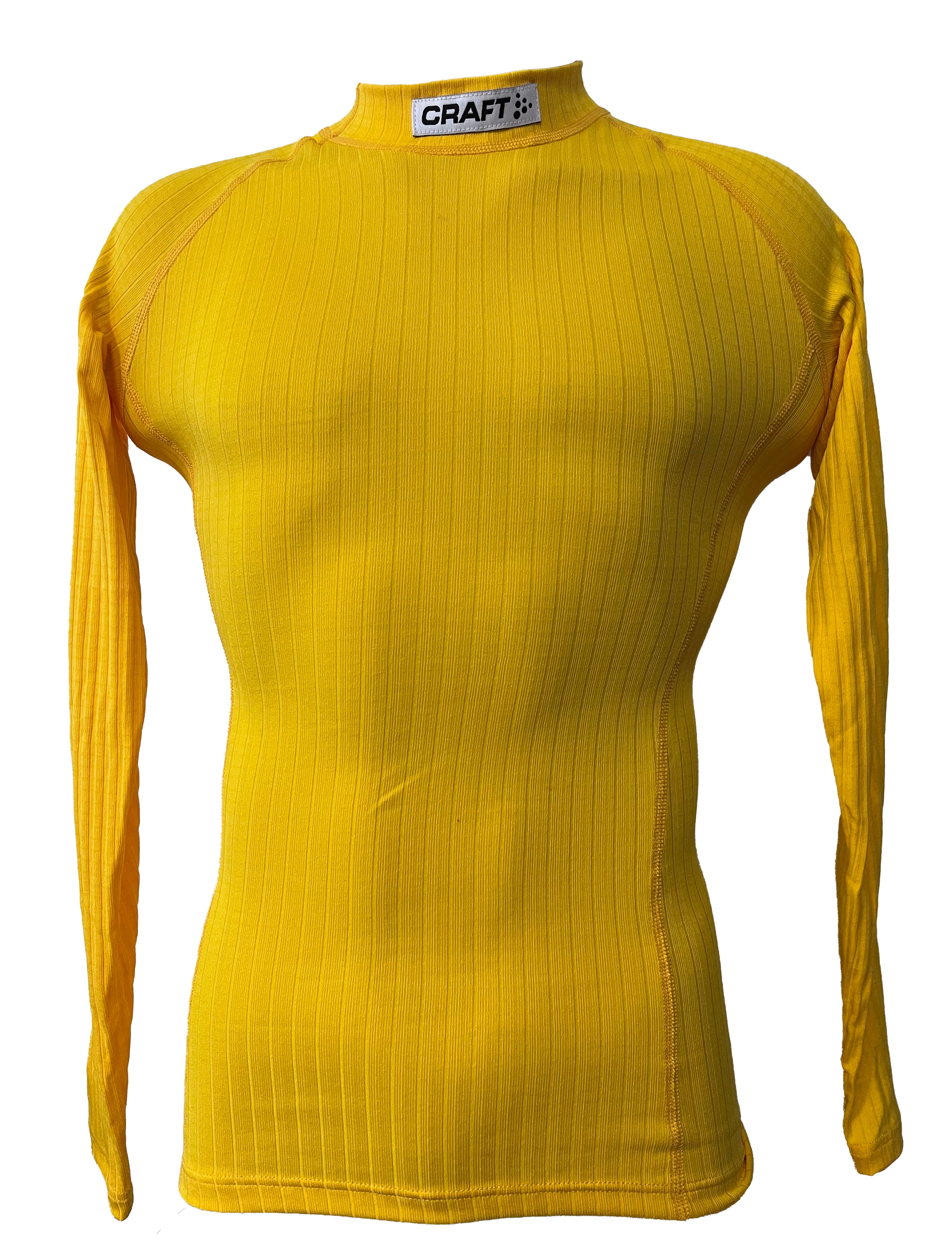 yellow long sleeve base layer