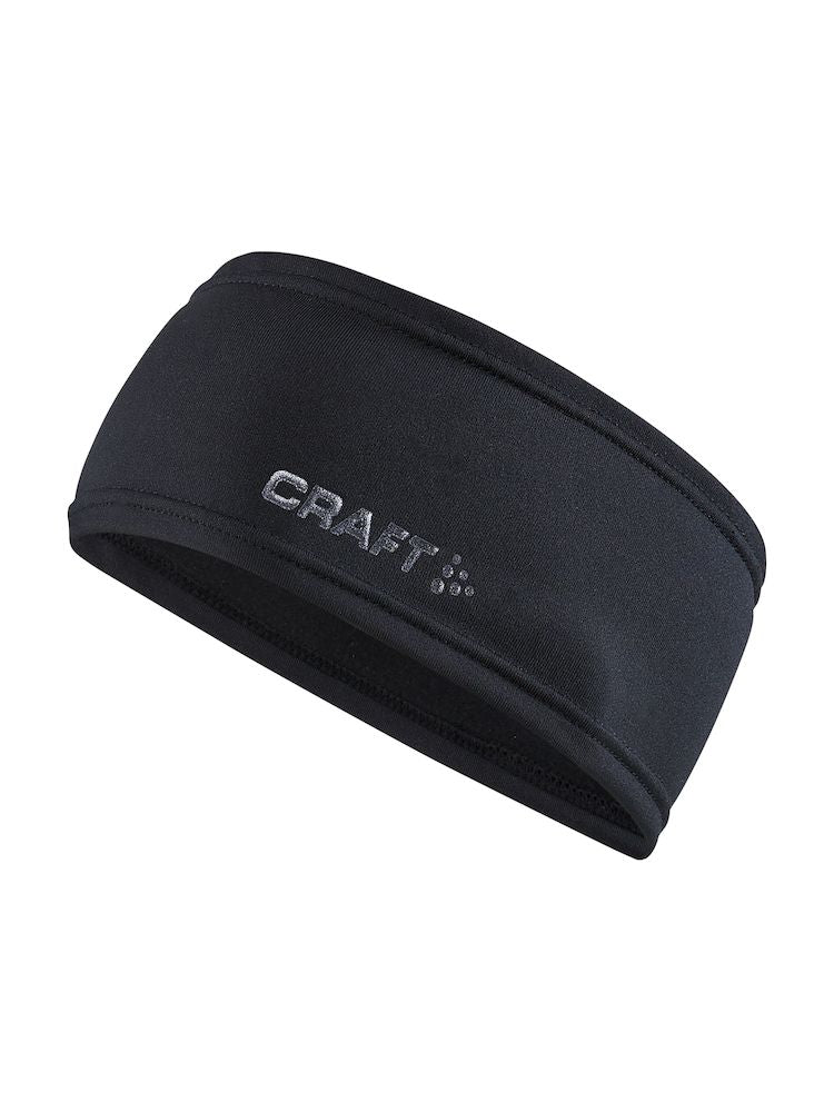 Black Craft Performance Headband displays the Craft logo on front.