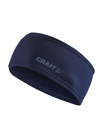 Navy blue Craft athletic headband, shown from the side.