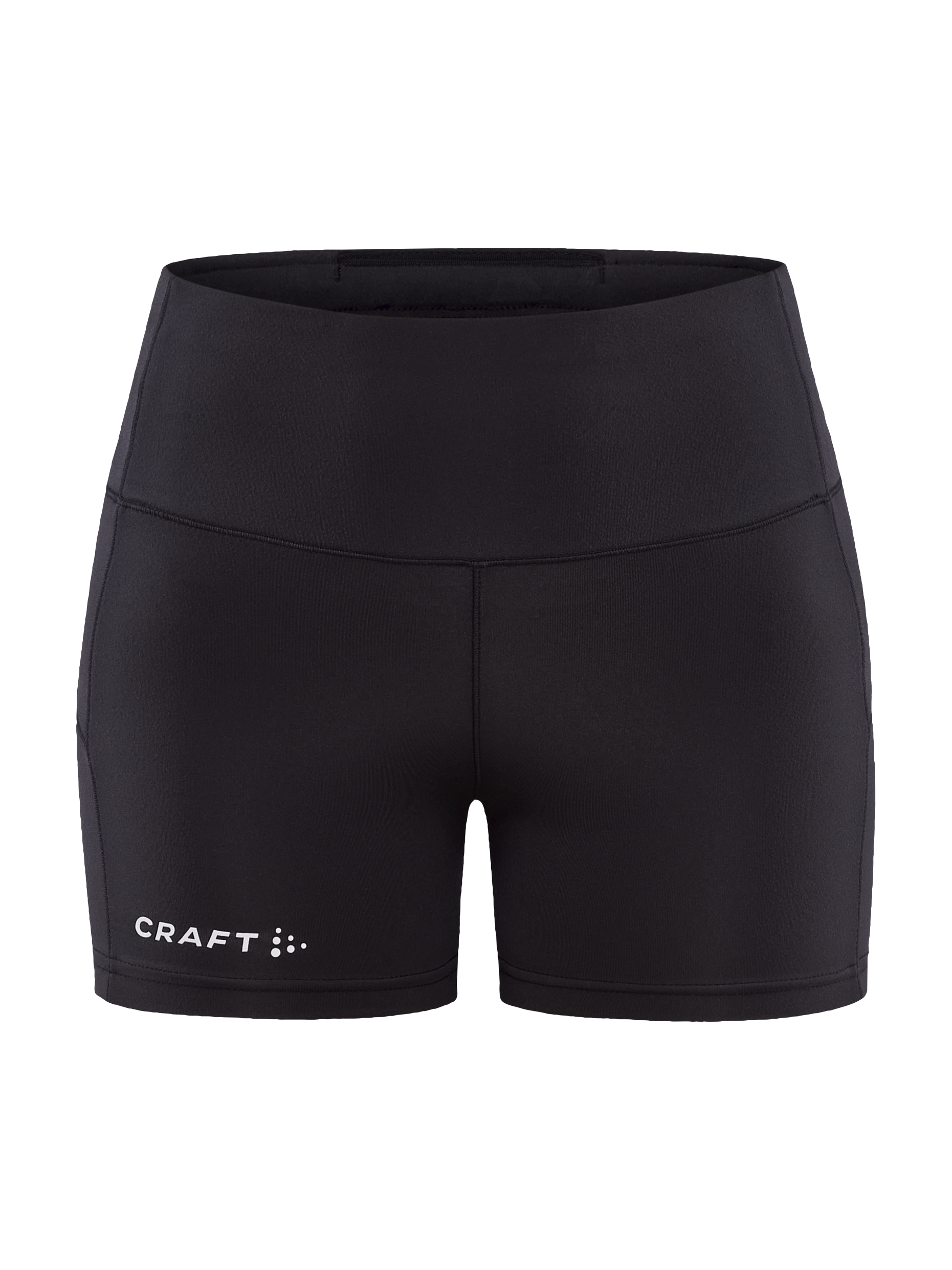 Black Craft women's athletic shorts displayed front-facing.