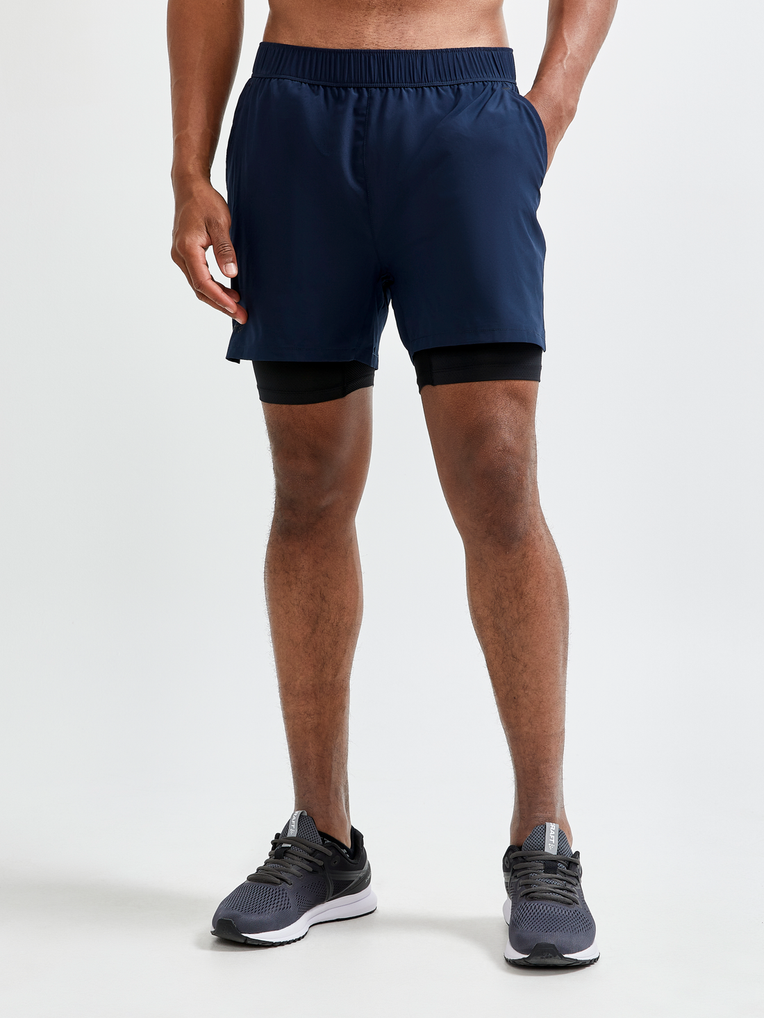 CRAFT ADVANCE ESSENCE 2-IN-1 STRETCH TRAINING SHORTS MEN