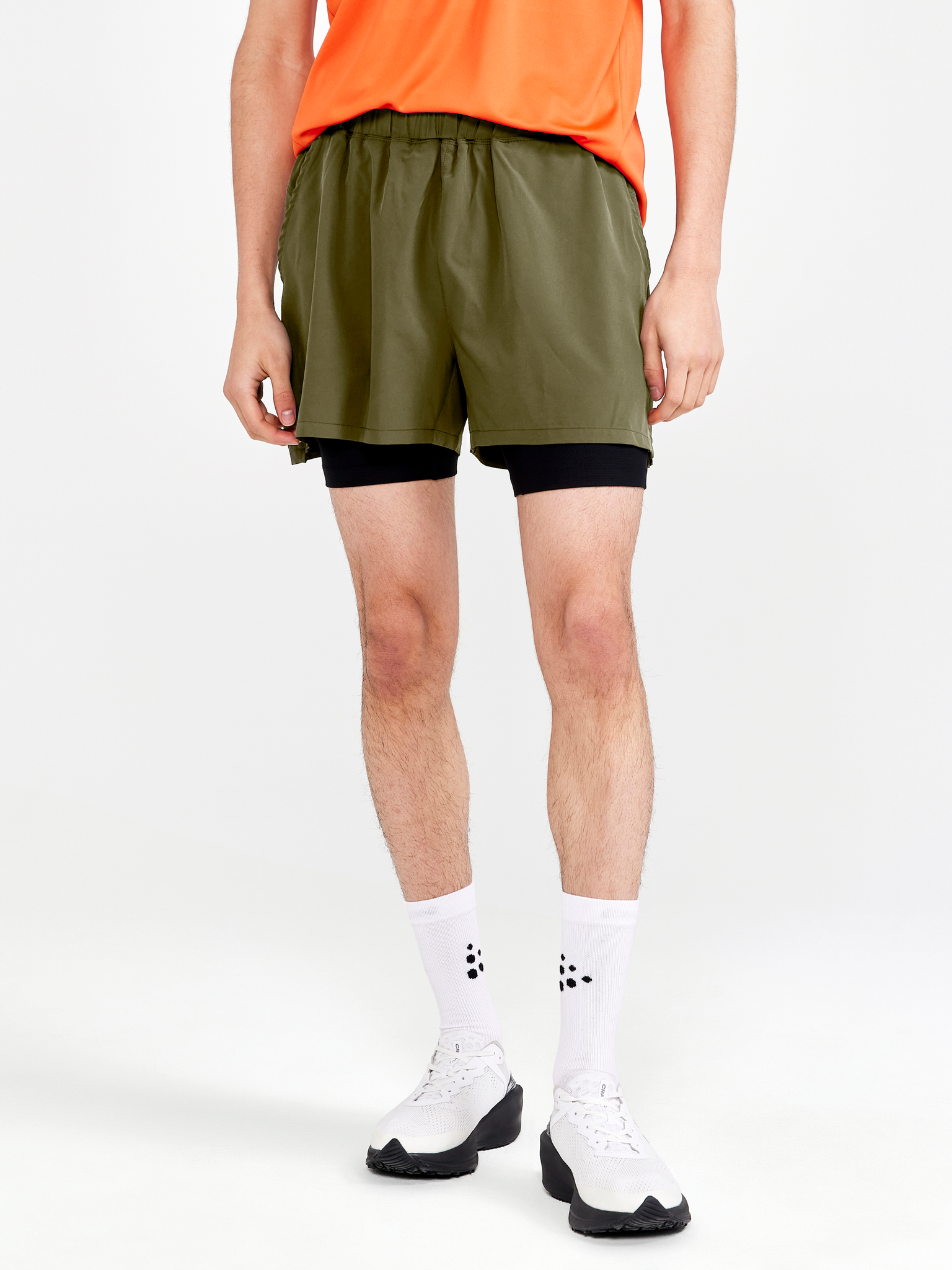 CRAFT ADVANCE ESSENCE 2-IN-1 STRETCH TRAINING SHORTS MEN